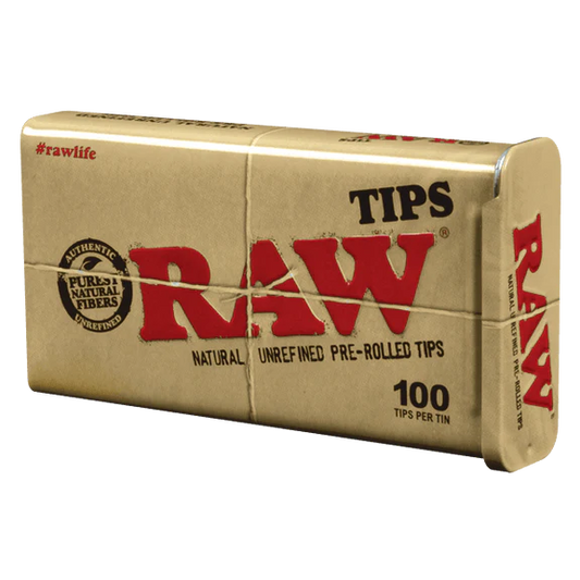 RAW 100x Pre-Rolled Tips Tin (Box of 6)